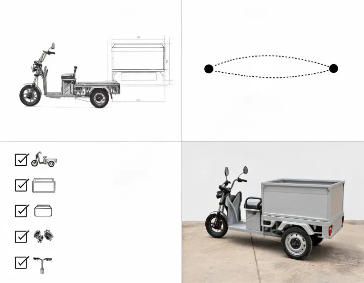 electric cargo tricycle procurement communication illustration